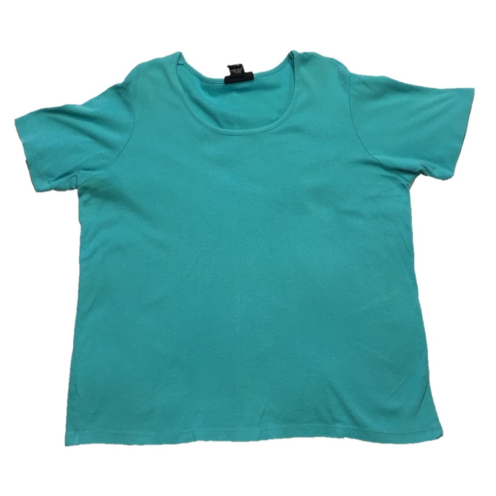 Lane Bryant Venezia Crew Neck T-Shirt Aqua 14/16